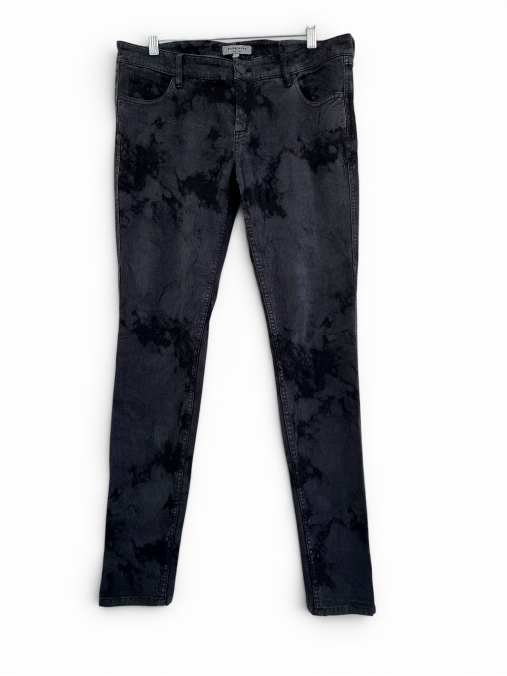 Emerson Fry Jeans Black Tie-Dye Midrise Skinny Denim 31